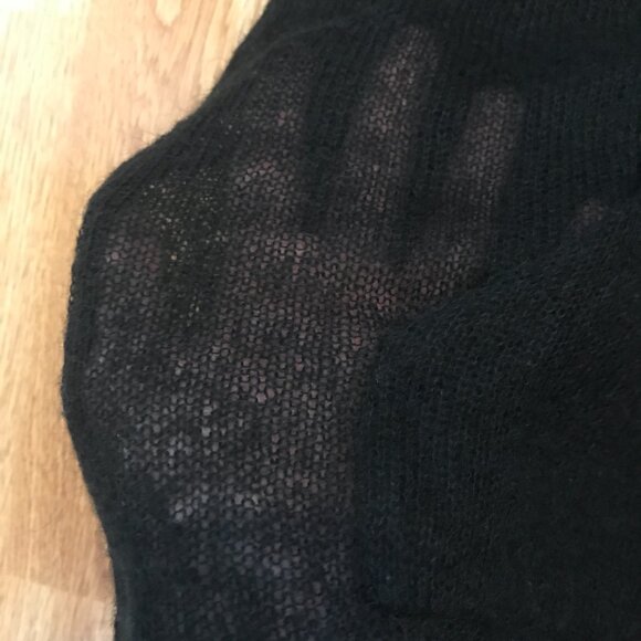 Anthropologie Kookai Black Semi Sheer Wool Turtleneck Sweater Size S - Picture 8 of 9